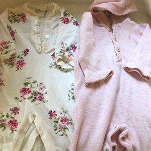 Lot of 2 knit one piece outfits 9 mos